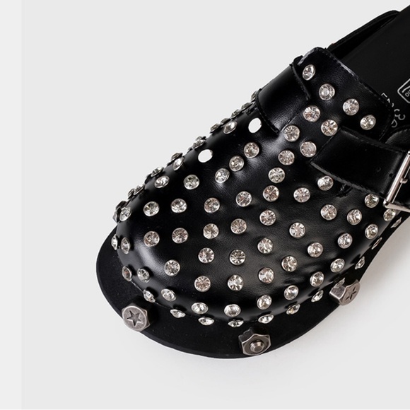 Metal and Rhinestone Clogs - Picture 3 of 3